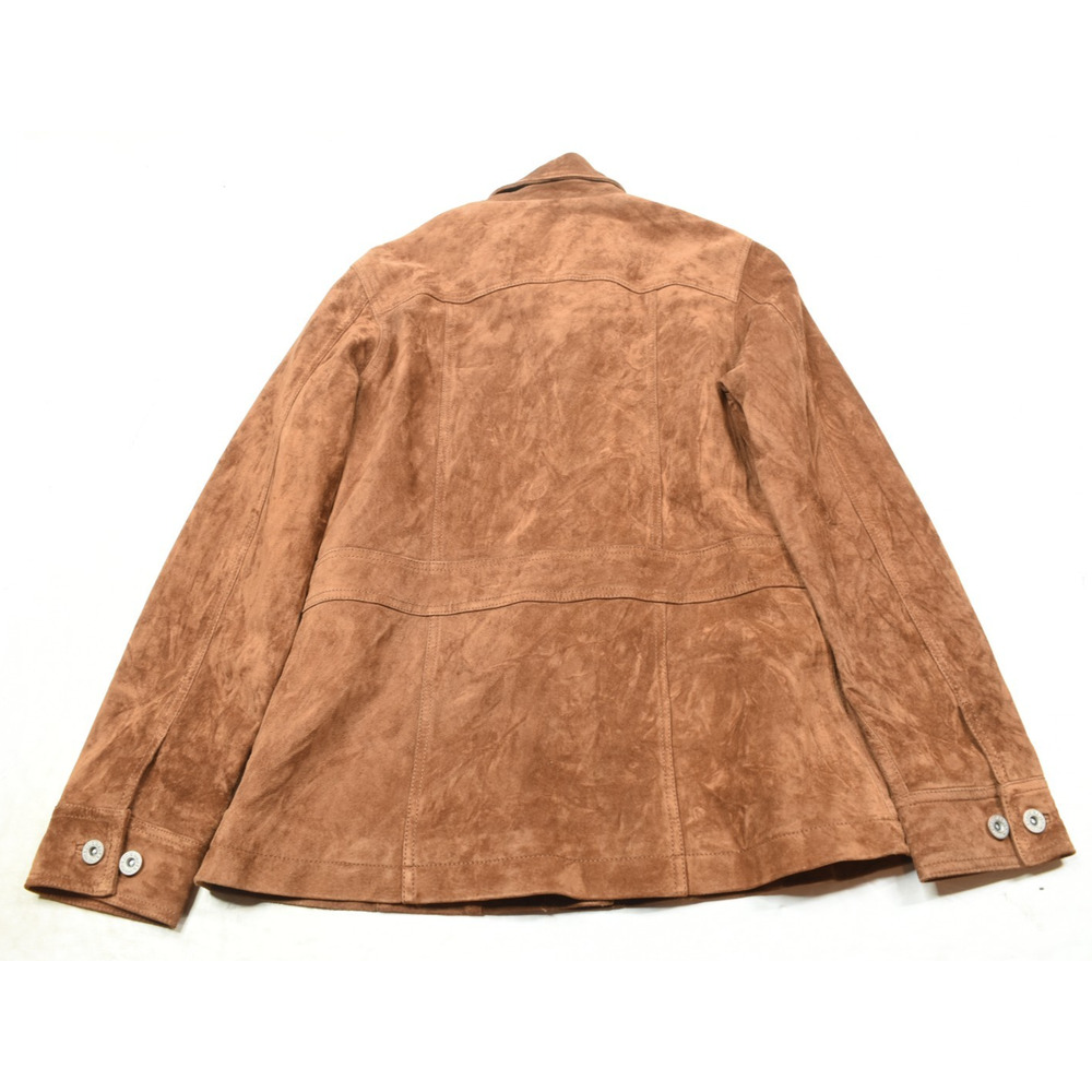 Vintage Eddie Bauer Seattle Suede Jacket Womens Small Brown Long Sleeve ButtonUp - Picture 11 of 12